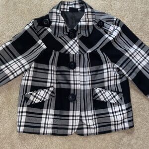 ALC ATLAST CLASSICS Black & White Plaid Shirt/Jacket